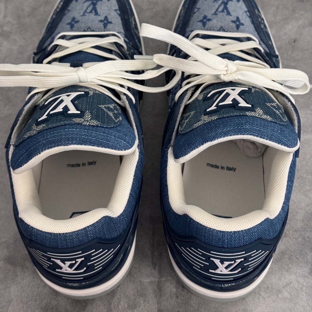 Louis Vuitton Trainer Monogram Blue Denim Virgil Abloh Era LV 8 (Fits US8.5-9.5) - Picture 5 of 11
